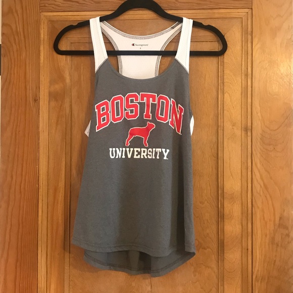 Champion Tops - Champion Boston University BU Gray Mesh Tank Top